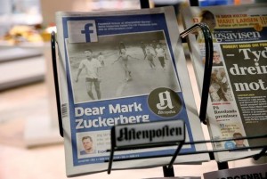 The front cover of Norway's largest newspaper by circulation, Aftenposten, is seen at a news stand in Oslo, Norway September 9, 2016.